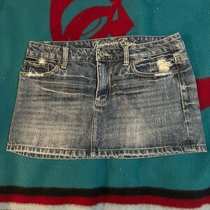 american eagle mini denim skirt